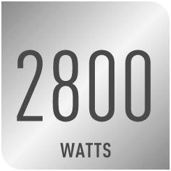 2800W για γρήγορη προθέρμανση