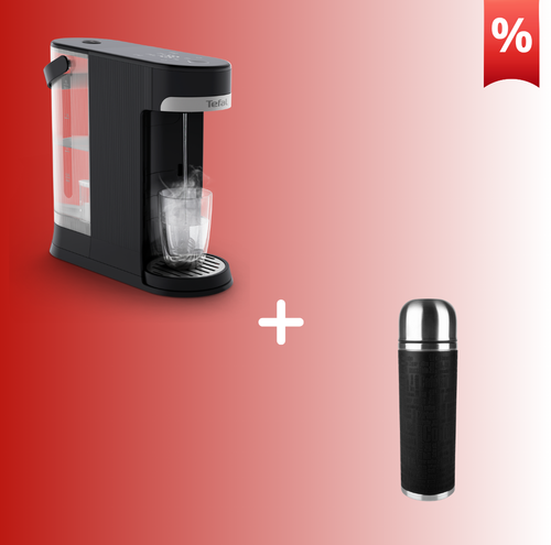 Combo Προσφορά | Tefal Συσκευή άμεσης διανομής ζεστού νερού BR3508 & Tefal Senator Θερμός 0.5L Black K30642