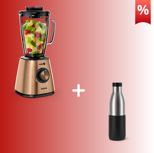 Combo Προσφορά | Tefal Blendforce 2 Coppertinto Μπλέντερ BL439G10 & Tefal BludDrop Θερμός 0.7L Black N31111