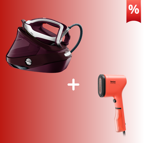 Combo Προσφορά | Tefal Pro Express Vision Σύστημα Σιδερώματος GV9810 & Tefal Pure Pop Σύστημα Ατμού DT2022