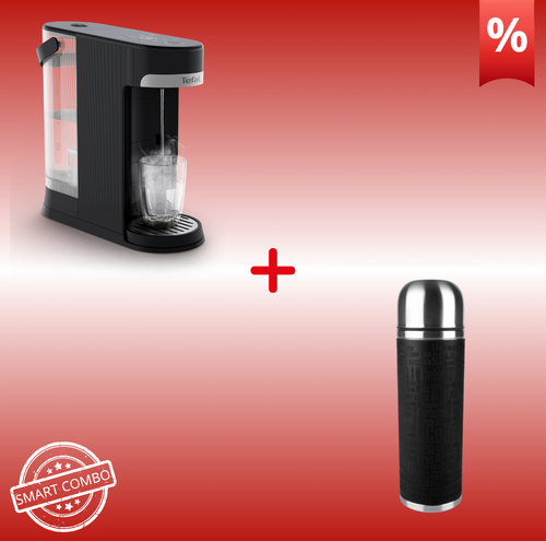 Combo Προσφορά | Tefal Συσκευή άμεσης διανομής ζεστού νερού BR3508 & Tefal Senator Θερμός 0.5L Black K30642