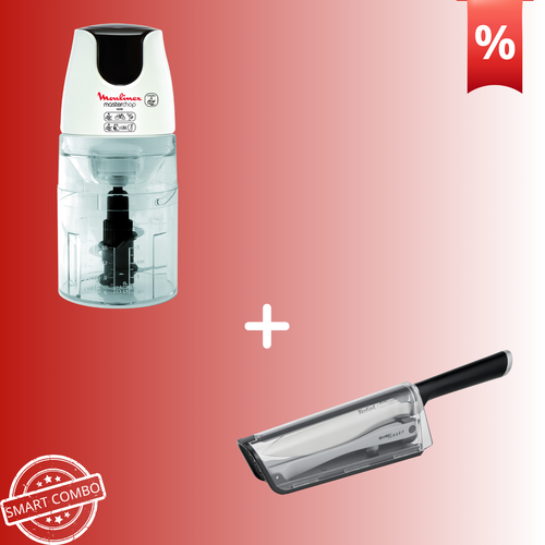 Combo Προσφορά | Moulinex MasterChop Πολυκόπτης Multi DJ450B & Tefal Ever Sharp Μαχαίρι Με Ακονιστήρι 16,5εκ. K25690