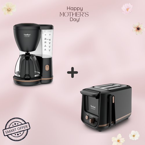 Coffee Lover GIFT SET | Tefal Includeo Καφετιέρα Φίλτρου CM5338 & Tefal Includeo Φρυγανιέρα TT5338