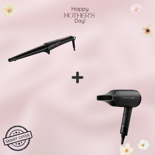 Stylish GIFT SET | Rowenta x KARL LAGERFELD Ψαλίδι Για Μπούκλες CF324L & Rowenta x KARL LAGERFELD Express Style Σεσουάρ Μαλλιών CV184L