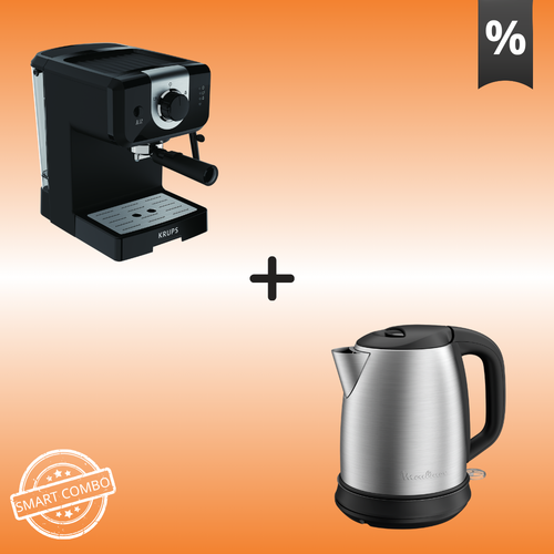 MORNING ESSENTIALS SET | Krups Meca Opio Μηχανή Espresso XP3208 & Moulinex Subito Select Βραστήρας 1.7L BY550D