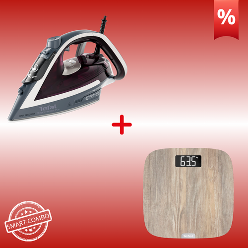 Combo Προσφορά | Tefal Smart Protect PLus Σίδερο Ατμού FV6870 & Tefal Origin Ζυγαριά Μπάνιου PP1600