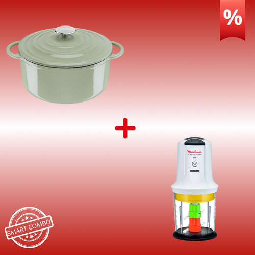Combo Προσφορά | Tefal Lov Κατσαρόλα Γάστρα 25εκ E2580405 & Moulinex Multi Moulinette 6-σε-1 Πολυκόπτης Multi AT7231